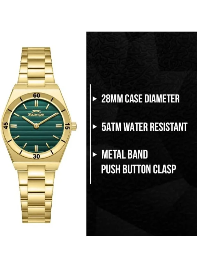 Slazenger Slazenger Women's Watch, Analog Display and Metal Strap - SL.9.2470.3.04, Gold
