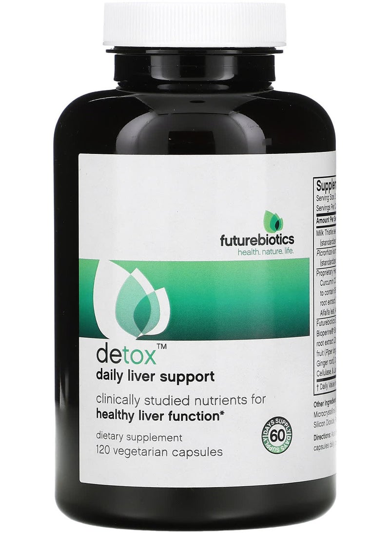 Futurebiotics Detox, Daily Liver Support, 120 Vegetarian Capsules