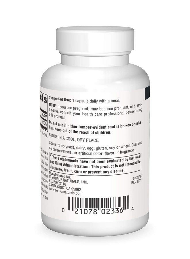 Source Naturals Source Naturals Vitamin D-3 Bioactive Form for Bone & Immune Health* 5000 iu - 60 Capsules  - Image 1