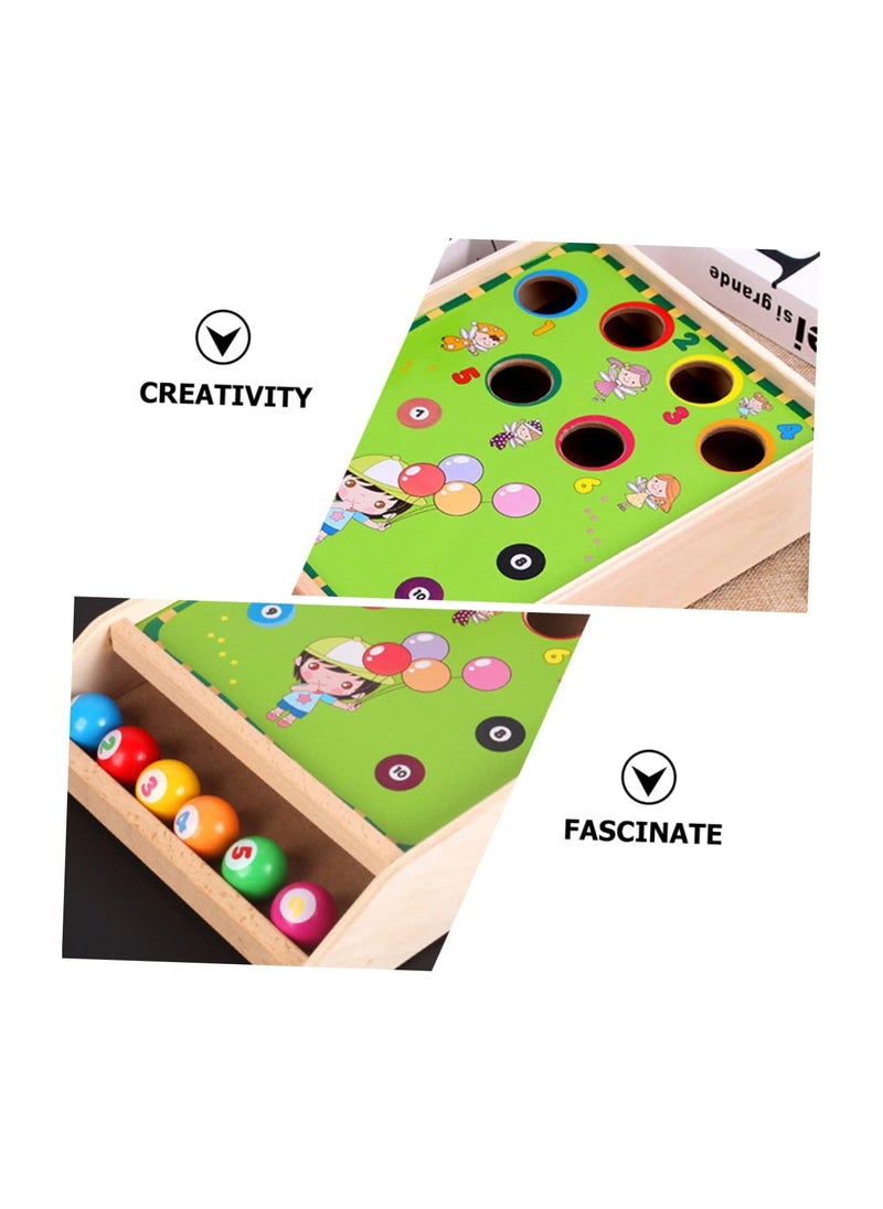 SYOSI - Mini Billiards Table, Table Tennis, Cat Pool Table, Toy Kids Motor Skills, Kids Desk Game Stress Balls, for Kids Girls Toys Mini Billiards for Cats Portable Wooden Child Toy Ball - Image 1