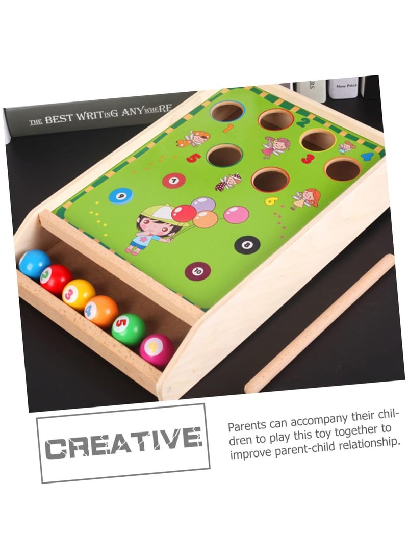 SYOSI - Mini Billiards Table, Table Tennis, Cat Pool Table, Toy Kids Motor Skills, Kids Desk Game Stress Balls, for Kids Girls Toys Mini Billiards for Cats Portable Wooden Child Toy Ball - Image 1