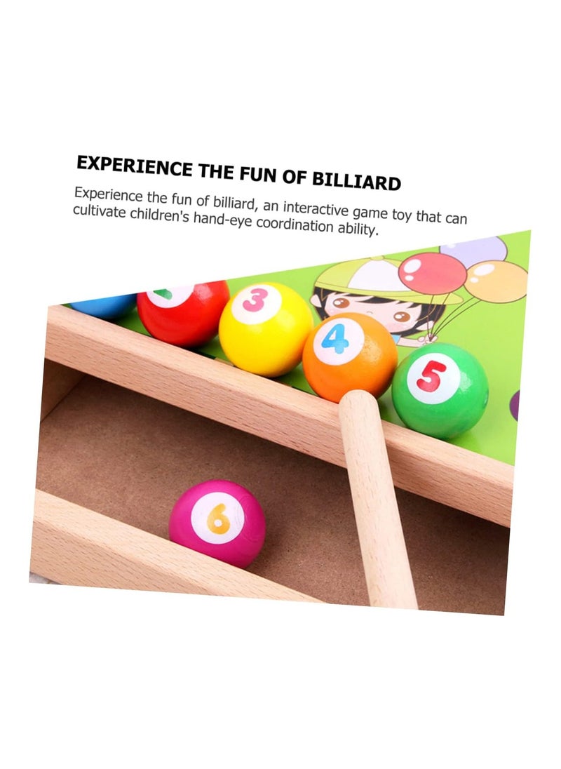 SYOSI - Mini Billiards Table, Table Tennis, Cat Pool Table, Toy Kids Motor Skills, Kids Desk Game Stress Balls, for Kids Girls Toys Mini Billiards for Cats Portable Wooden Child Toy Ball - Image 1