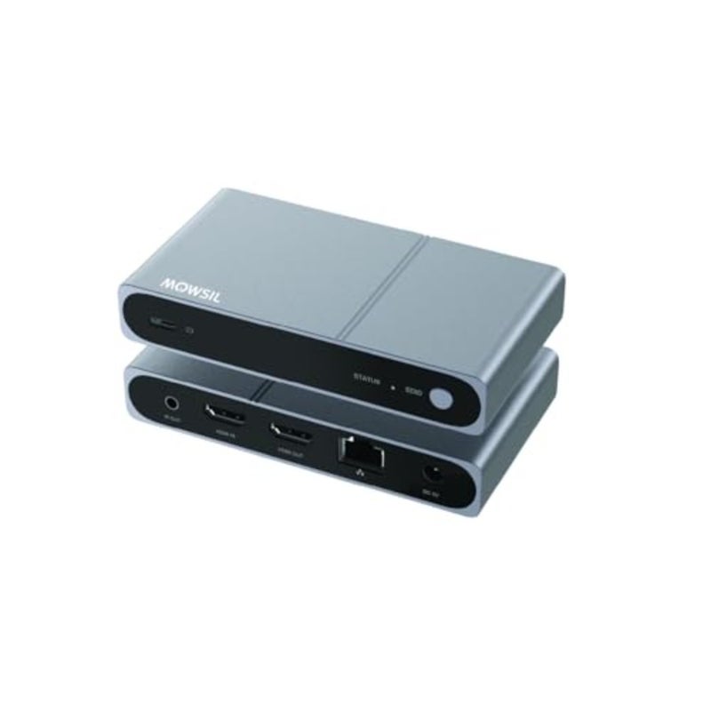 موسع HDMI KVM لاستخدام جهاز عرض تلفزيون الكمبيوتر، سبائك الألومنيوم، أسود، إشارة ثابتة لمسافة طويلة 120 مترًا مع 4K@30 هرتز عبر CAT6، دعم USB IR، واحد إلى عدة ما يصل إلى 253 جهاز استقبال، التوصيل والتشغيل - Image 1