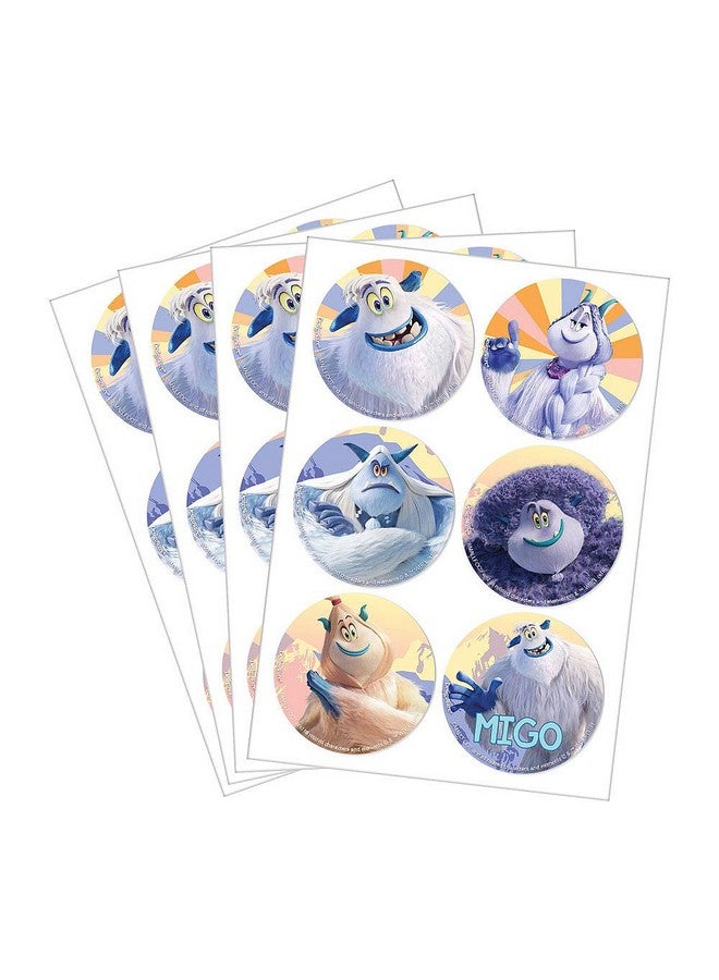 Amscan Smallfoot Stickers 2" Diameter 24 Stickers Per Pack - Image 2