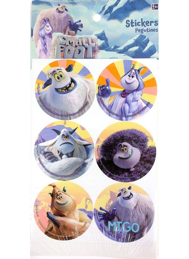 Amscan Smallfoot Stickers 2" Diameter 24 Stickers Per Pack - Image 1