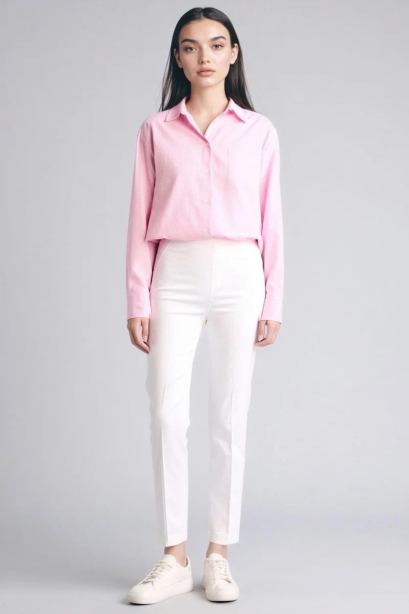 ديفاكتو Oversize Striped Oxford Shirt