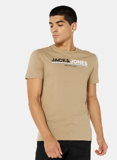 JACK & JONES Logo Crew Neck T-Shirt
