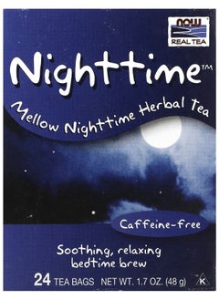 now Real Tea Nighttime Caffeine-Free 24 Tea Bags 1.7 oz (48 g) 