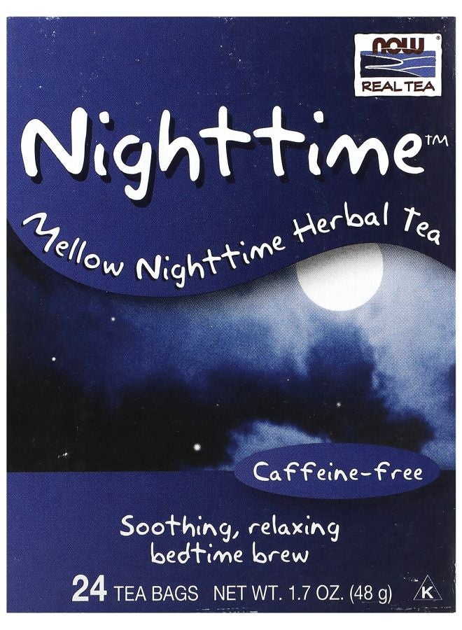 now Real Tea Nighttime Caffeine-Free 24 Tea Bags 1.7 oz (48 g)