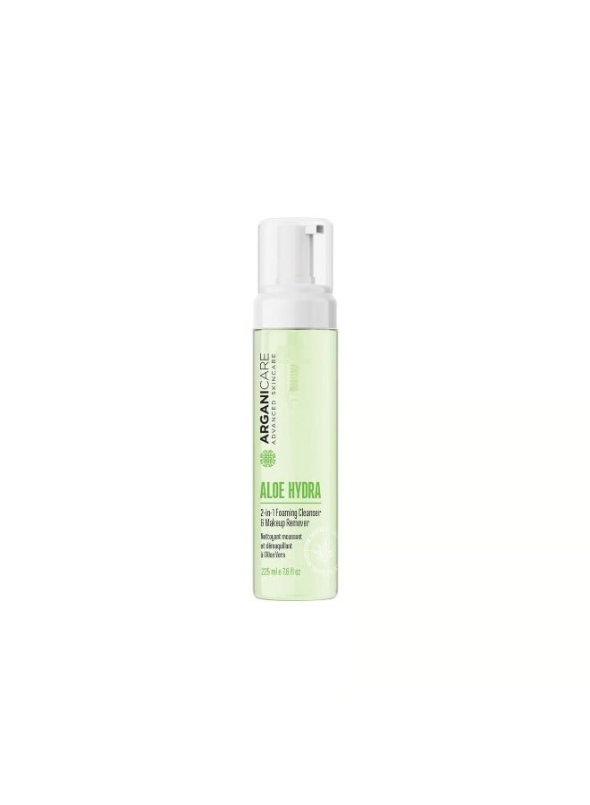 Arganicare Aloe Hydra 2-In-1 Foaming Cleanser 225ml - Image 1