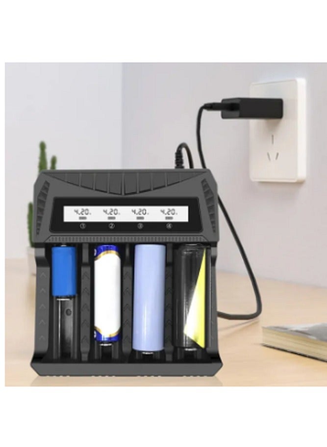شاحن بطارية ذكي، بنك طاقة محمول بشاشة LCD عالمية، شاحن بطارية USB - Image 2