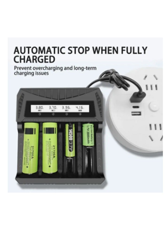 شاحن بطارية ذكي، بنك طاقة محمول بشاشة LCD عالمية، شاحن بطارية USB - Image 3