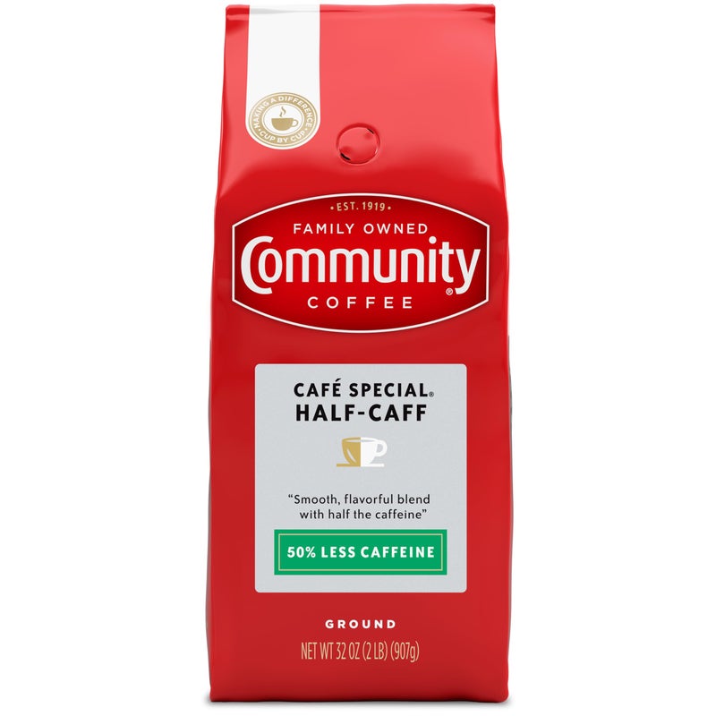 Community Coffee Cafe Special HalfCaff 32 Ounces Medium Dark Roast Ground Coffee 32 Ounce Bag Pack of 1 - Image 3