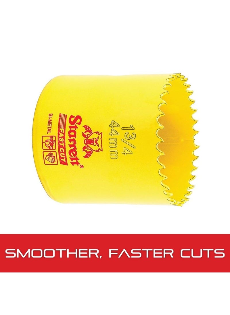 Starrett Starrett BiMetal Fast Cut Straight Pitch Hole Saw with Abrasion Resistant HSS Teeth  Ideal for Cutting Metal Steel and Wood  134 Diameter 158 Depth  FCH0134G  - Image 5