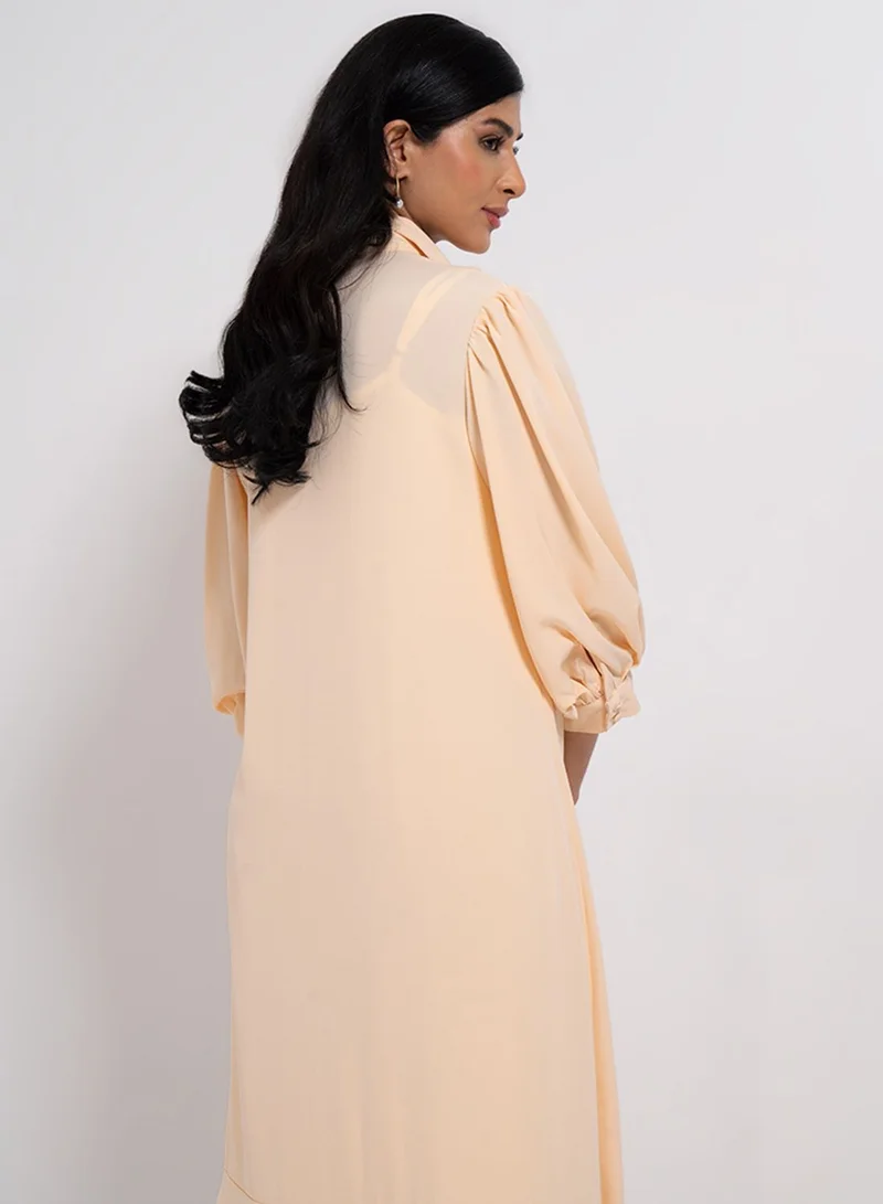 RINA Pleated Shirt Dress