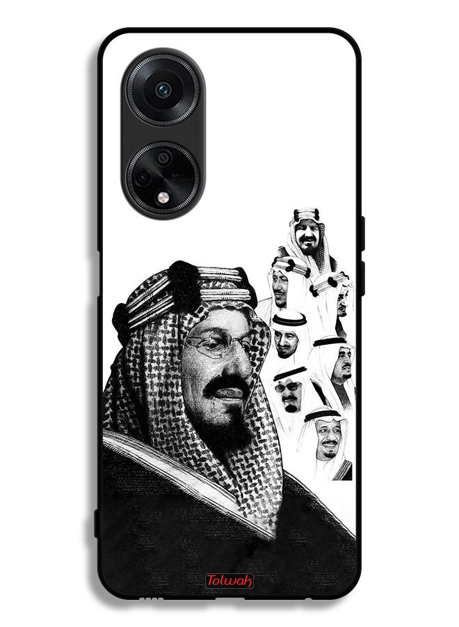 Tolwak Oppo A98 5G Protective Case Cover Kings Of Saudi Arabia BW Poster Art - Image 1