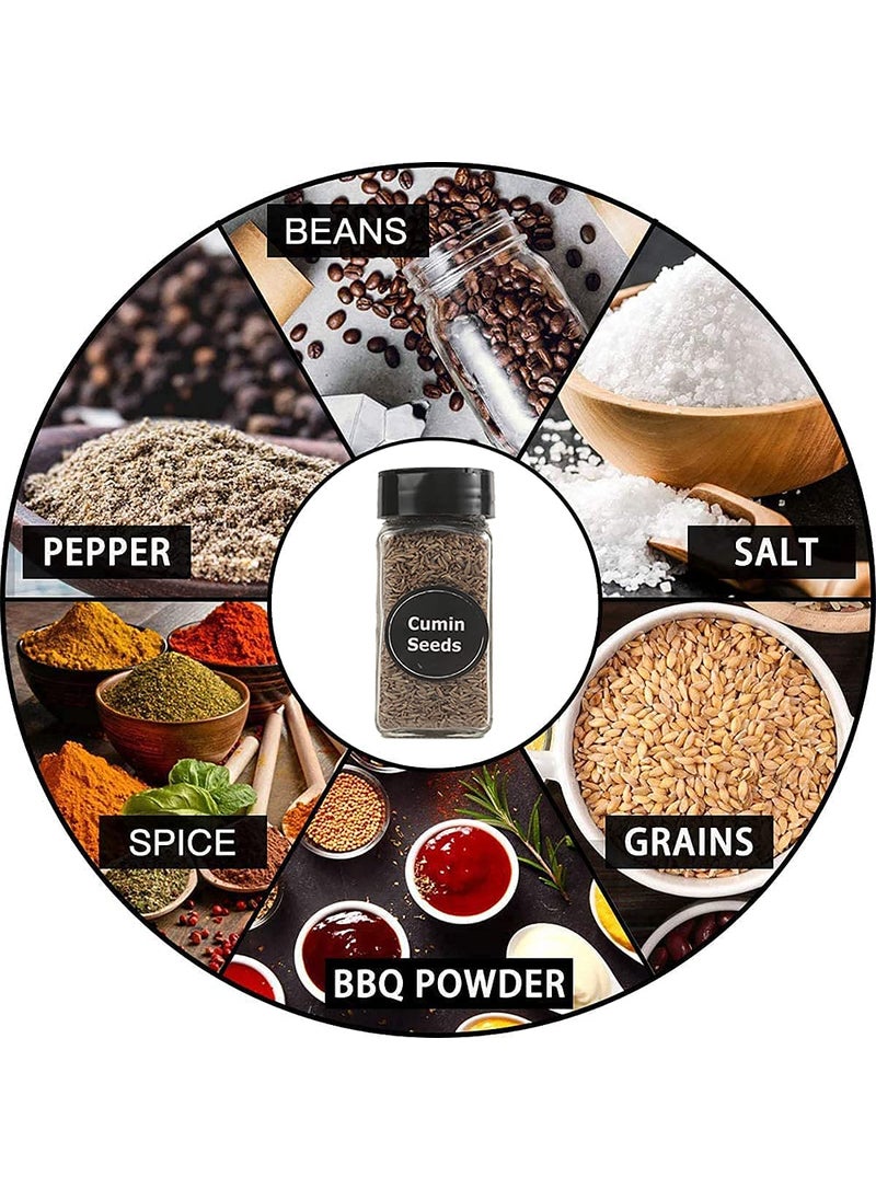 Khandhar Khandhar Spice Jar Glass Container For Storage Salt Pepper Square Kitchen Storage Glass Jar For Oregano And Chilly Flakes Dispenser With Lid 6 Transparent  - Image 5