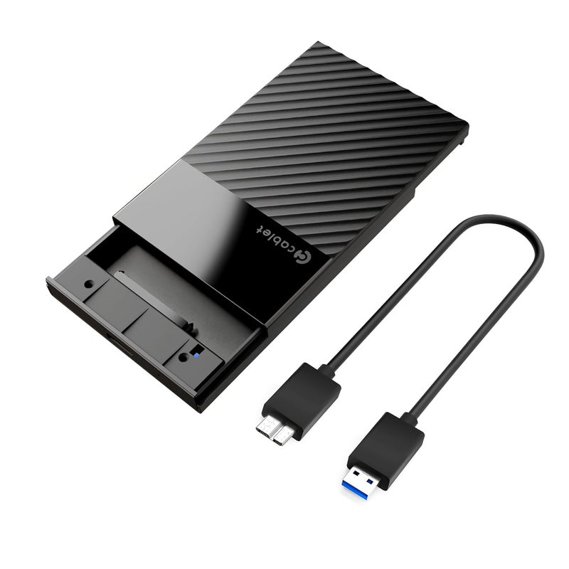 Cablet 2.5 Inch SATA USB 3.0 HDD/SSD 5Gbps Speed Portable External Enclosure for 7mm and 9.5mm, Tool-Free Design, Supports UASP Max 6TB - Image 1