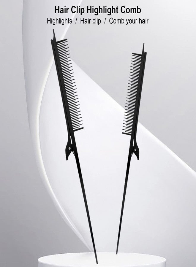 Chazcool Rat Tail Teasing Clip Comb, Rat Tail Combs for Women, Comb with Parting Tip, Hair Coloring Styling Tools for Knotty Hair Unkempt Hair - Image 5