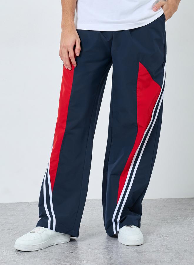Styli Cut and Sew Panel with Striped Detail Joggers - Image 1