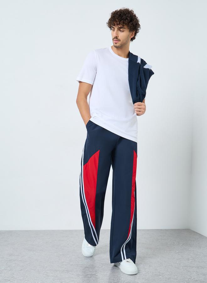 Styli Cut and Sew Panel with Striped Detail Joggers - Image 2