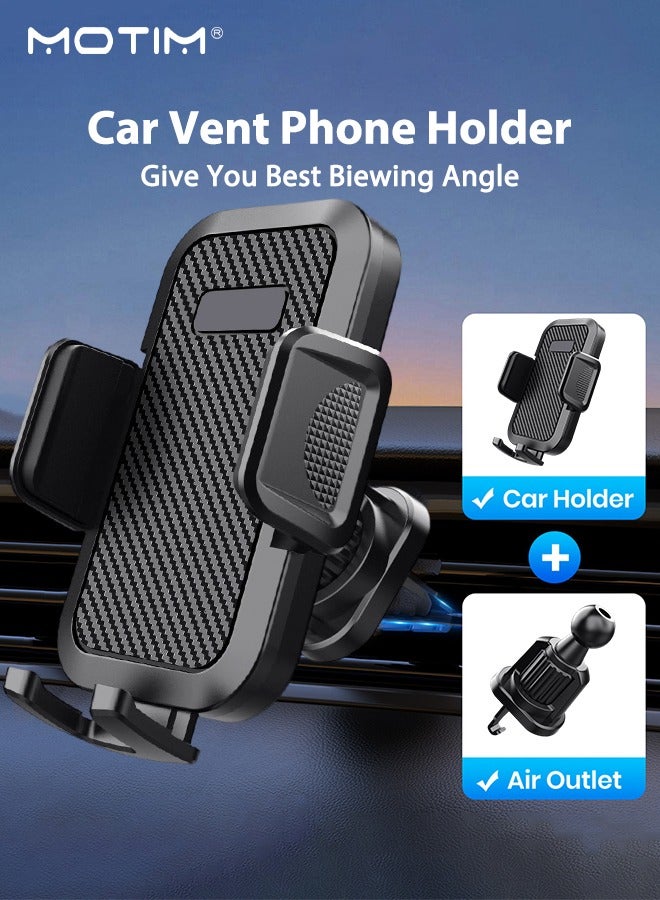 Motim Car Mobile Phone Holder for Air Vent, 360° Rotation Car Phone Holder Car Mount with Ultra Stable Hook, Anti Shake for iPhone 17/16/15/14/13/12 Series Galaxy S25/S24/S23 and Most Phones - Image 2