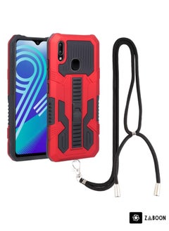 Protective Case Cover For vivo Y91 Vanguard Lanyard Kickstand TPU + PC