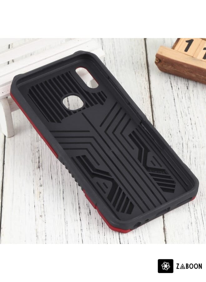 Zaboon - Protective Case Cover For vivo Y91 Vanguard Lanyard Kickstand TPU + PC - Image 1