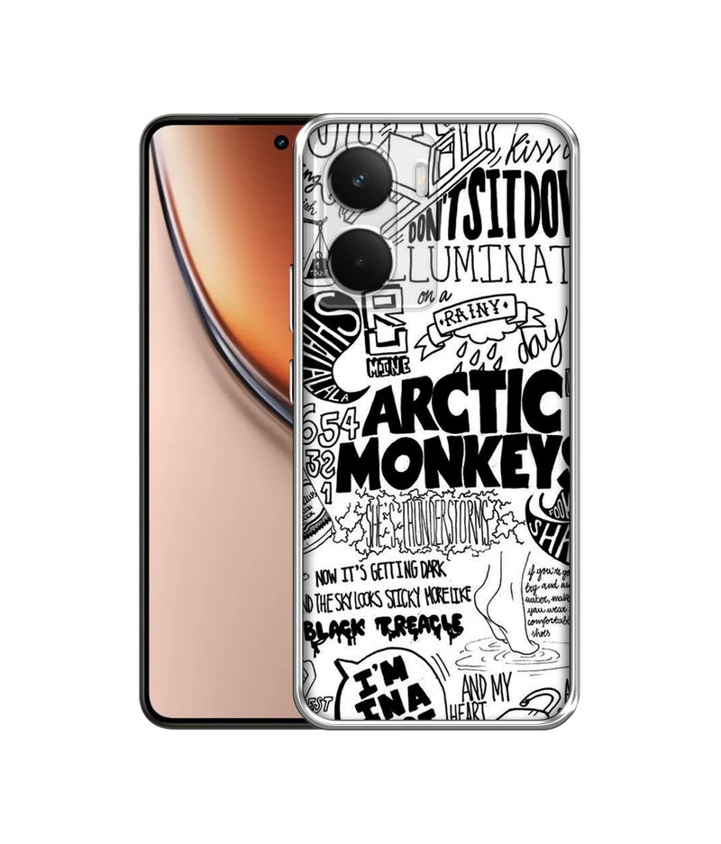 Casotec Arctic Monkeys Pattern Design Printed Silicon Soft TPU Back Case Cover for Realme P3 5G - Image 1