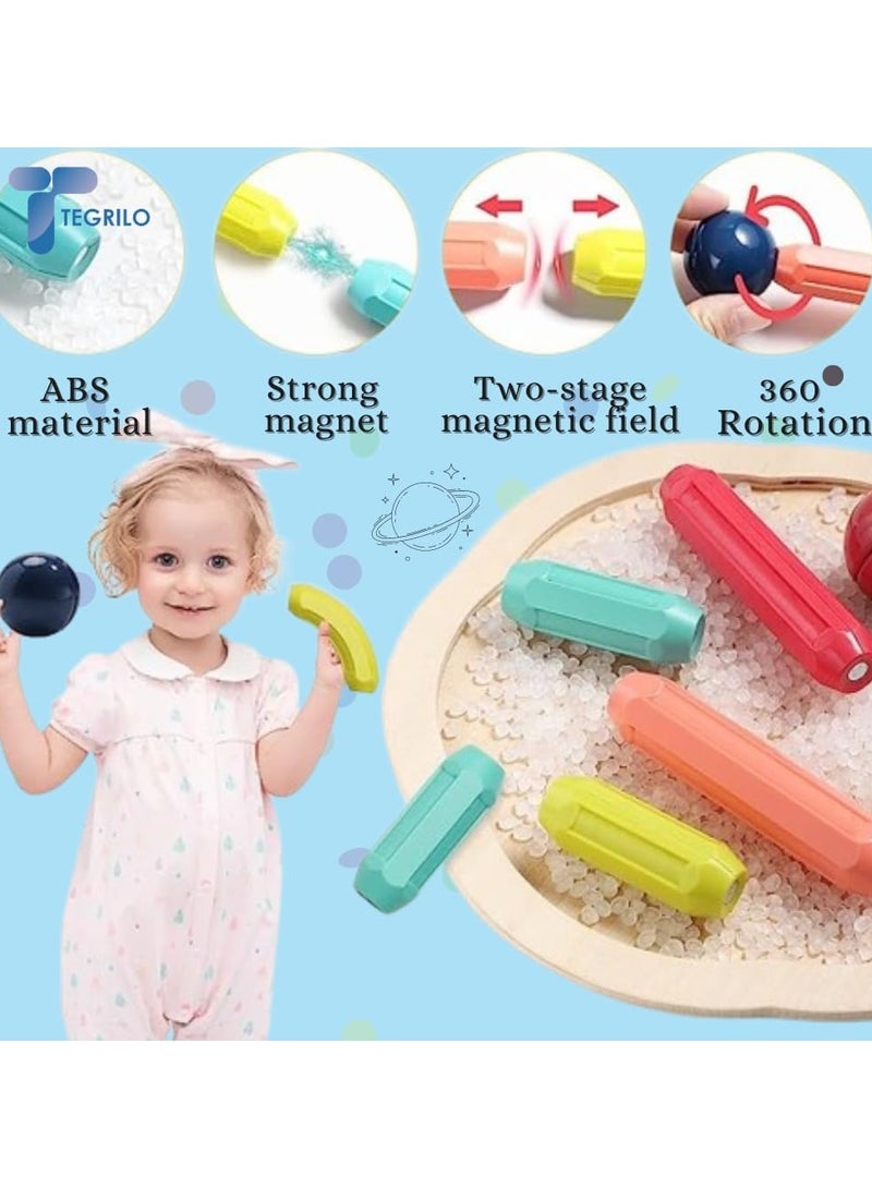 Loquat 36 PCS Magnetic Building Blocks Toy, Stacking Magnetic Stick Rods and Ball Toys, Educational Construction Puzzle for Kids - Image 4