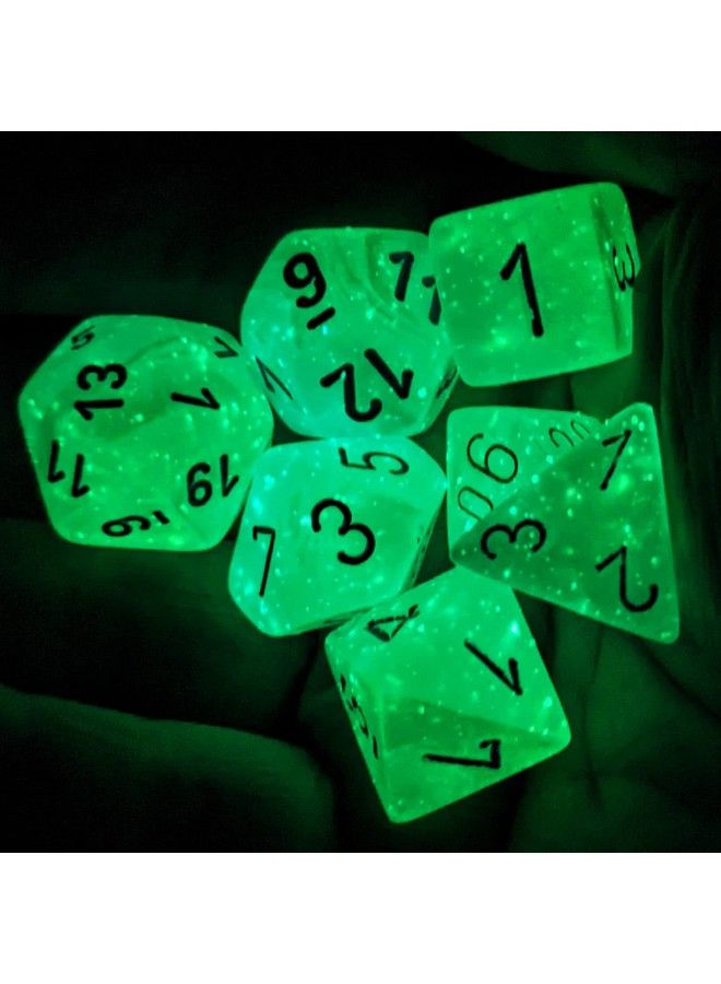 Chessex Gemini Polyhedral Dice Set ; Set Of 7 Dice In A Variety Of Sizes Designed For Roleplaying Games ; Premium Quality Dice For Tabletop Rpgs ; Luminary Turquoise White And Blue Color ; Made By Chessex  - Image 4