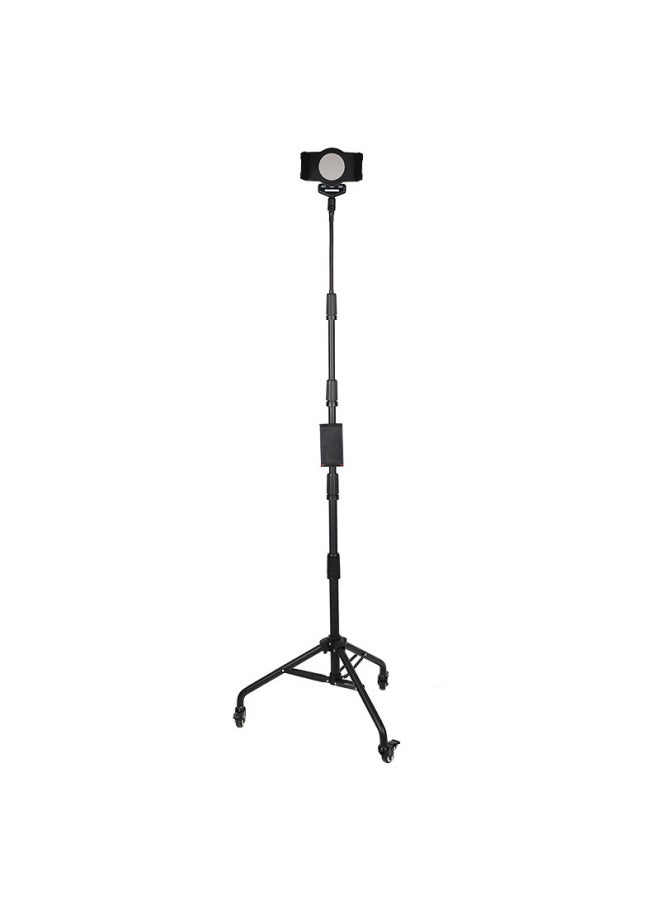 Mobile Phone Bracket Live Light Fill Light Multi-function Landing Photo Shooting Outdoor Universal Wheel Pa-Color:Black-Applicable Size:9-14.5inch - Image 4