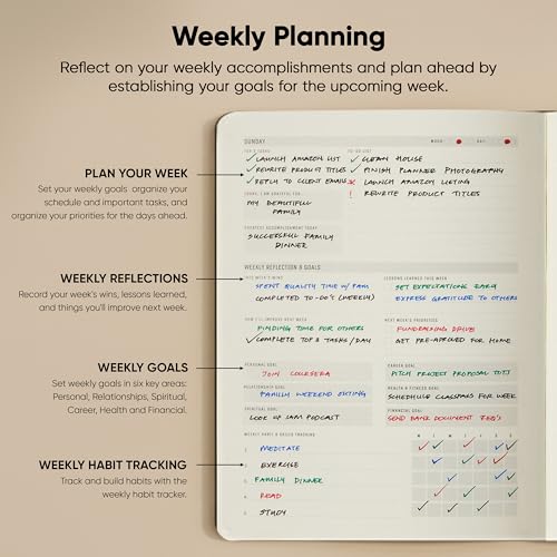 PRODUCTIVITY STORE Undated, 2026 Planner, 8.5" x 11" - The #1 Productivity Planner to Achieve Your 2026 Goals - Planner 2026-2027 by PRODUCTIVITY STORE (A4, BLACK) - Image 4