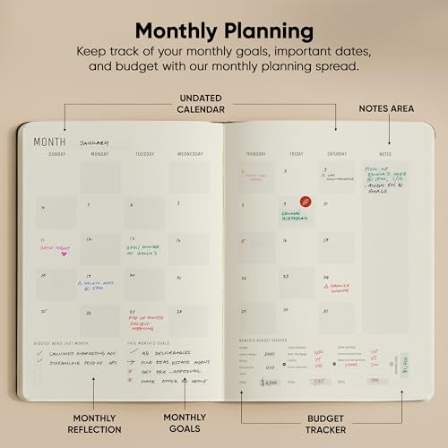 PRODUCTIVITY STORE Undated, 2026 Planner, 8.5" x 11" - The #1 Productivity Planner to Achieve Your 2026 Goals - Planner 2026-2027 by PRODUCTIVITY STORE (A4, BLACK) - Image 5