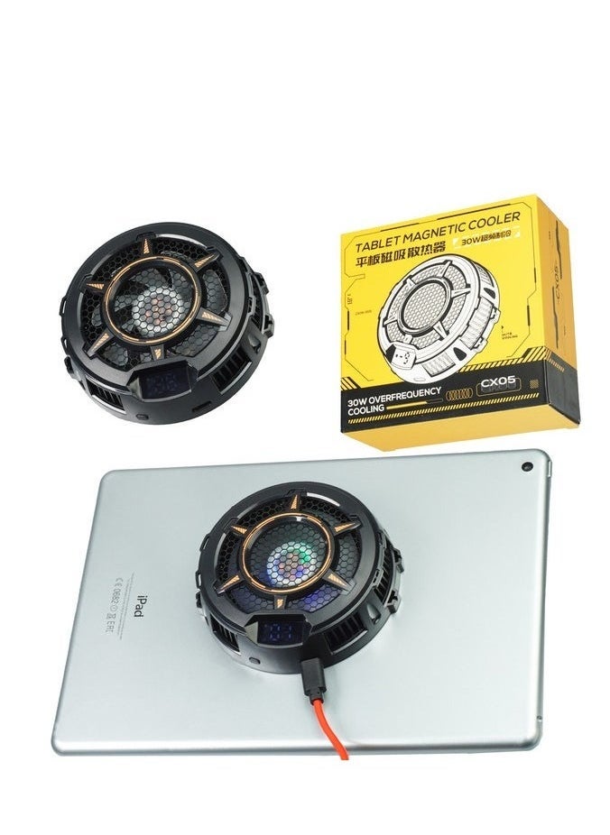ELTRAZONE CX05 Magnetic Tablet Gaming Cooler with LED Temperature Display | Ultra-Quiet High-Speed Cooling Fan for Tablets & iPads | Heat Dissipation Radiator with Strong Magnetic Grip | Ideal for Gaming, Streaming & Heavy Use | USB-Powered Device  - Image 2