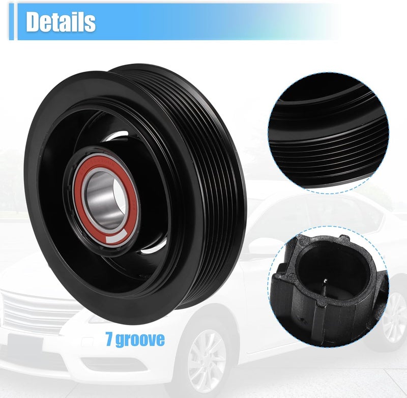 uxcell AC Compressor Clutch A/C Clutch Pulley Coil Set for Honda Accord 2013-2017 2.4L - Image 4