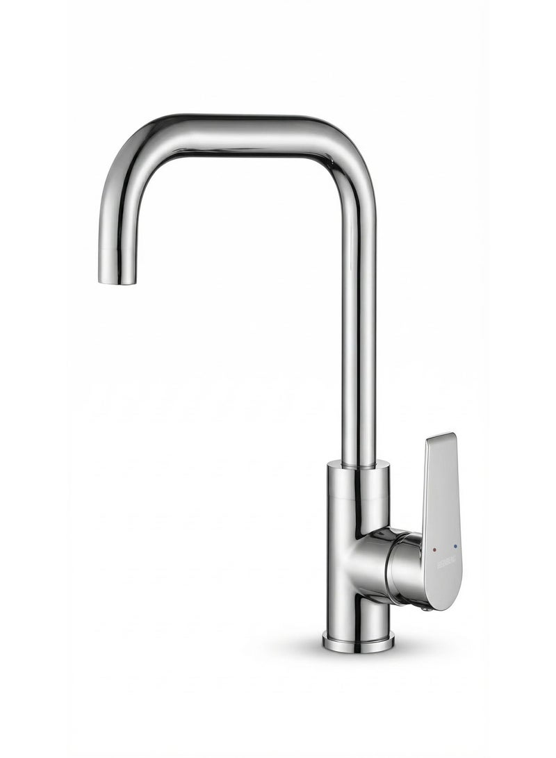 Heimberg Lutz Kitchen Sink Mixer Tap – Single Lever, 35mm Sedal Cartridge, Neoperl Aerator, High Pressure Bathroom & Kitchen Faucet - Image 1