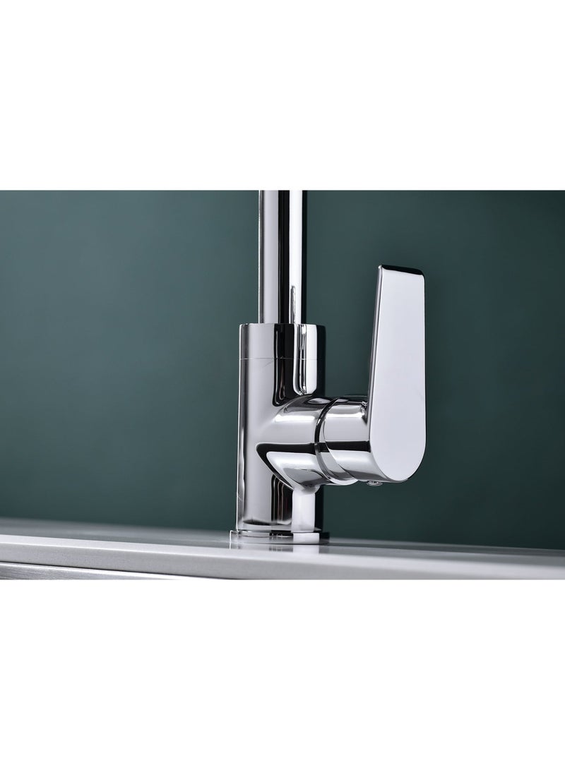 Heimberg Lutz Kitchen Sink Mixer Tap – Single Lever, 35mm Sedal Cartridge, Neoperl Aerator, High Pressure Bathroom & Kitchen Faucet - Image 3