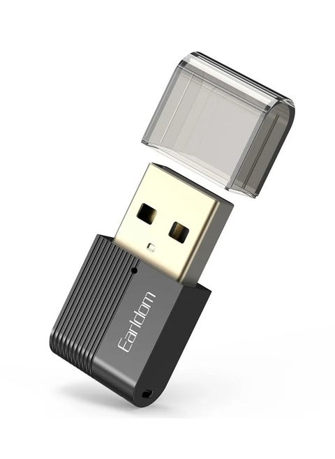 EARLDOM M90 USB محول الصوت اللاسلكي بلوتوث 5.0 جهاز إرسال استقبال الصوت للسيارة والكمبيوتر