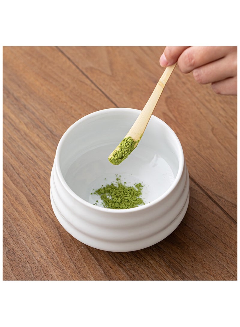 GuRiver Matcha Tea Whisk Set 4 Pieces with Ceramic Bowl Bamboo Whisk Holder Traditional Scoop and Stirrer for Daily Use Everyday Matcha Preparation and Gift - Image 4