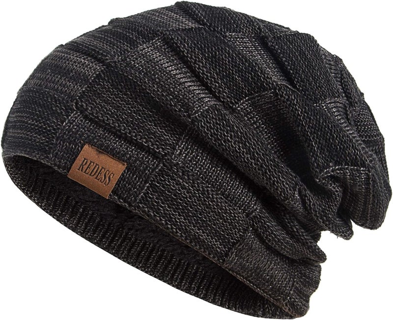 REDESS Beanie Hat for Men and Women Winter Warm Hats Knit Slouchy Thick Skull Cap - Image 1