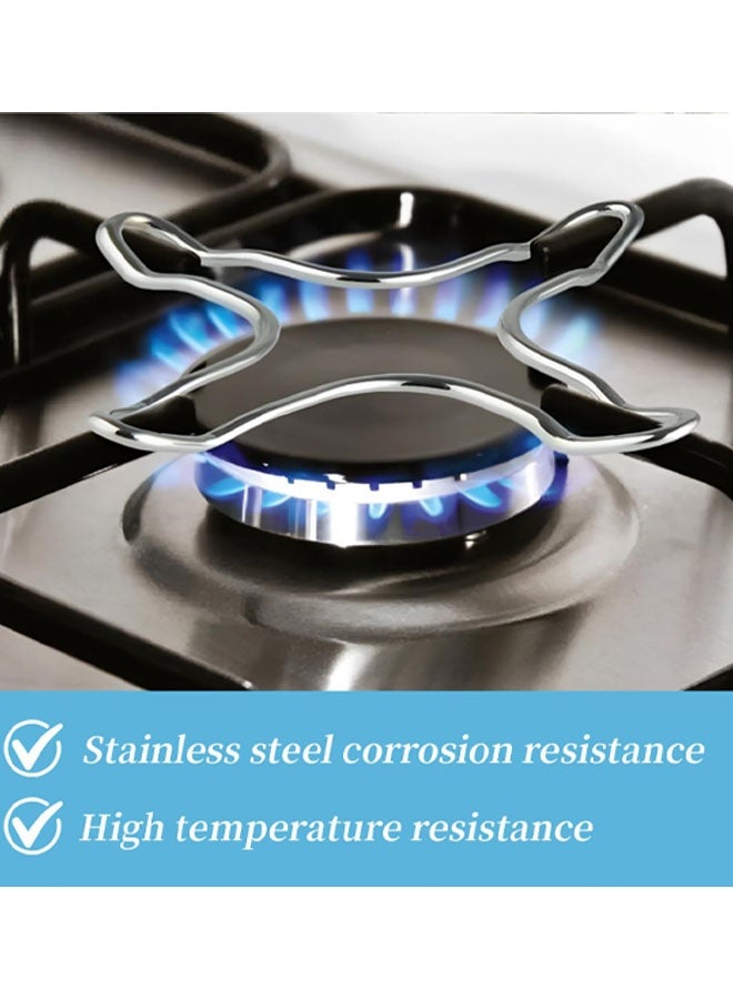 2 PCS Gas Ring Reducer, Stainless Steel Gas Hob Pan Support Trivet Stove Top Hob Gas Stove Top Grates Trivets Wok Support Rack Pot Gas Stove Cross - Image 3