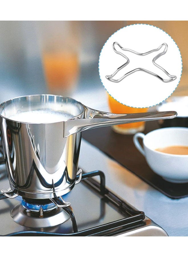 2 PCS Gas Ring Reducer, Stainless Steel Gas Hob Pan Support Trivet Stove Top Hob Gas Stove Top Grates Trivets Wok Support Rack Pot Gas Stove Cross - Image 4