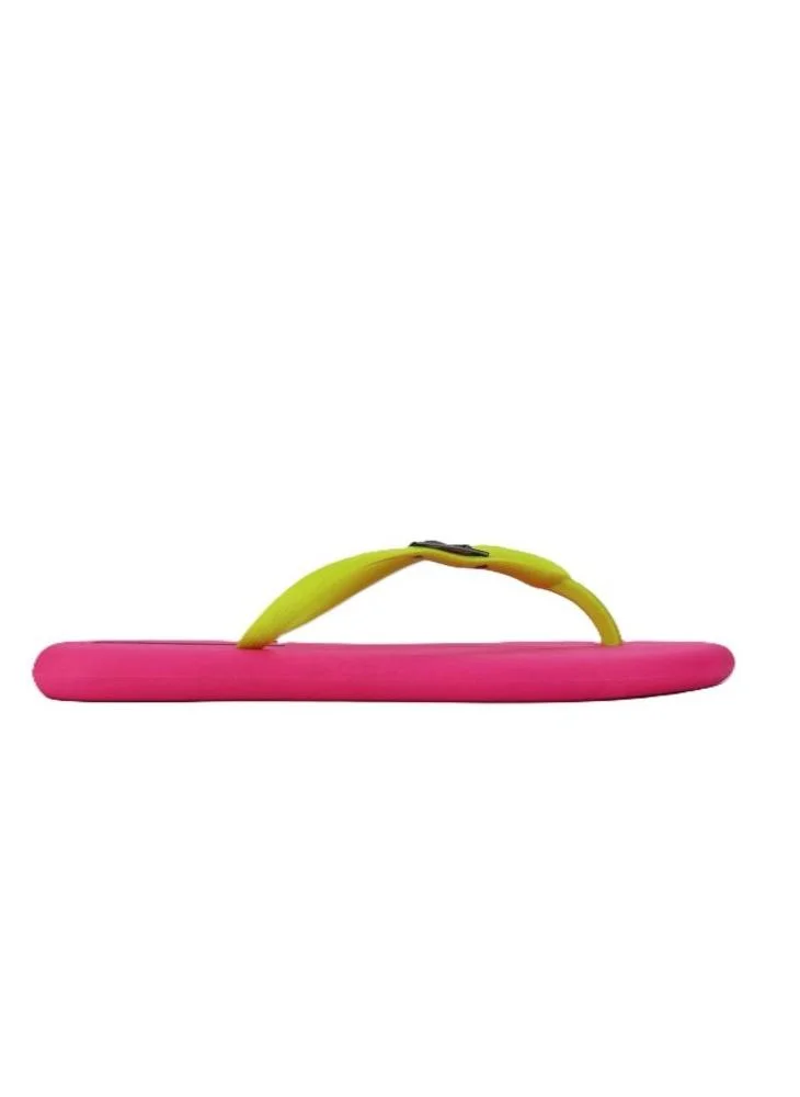 Voices Boat Women'S Flip Flops With Matching Brand Design Strap - Pink/Yellow