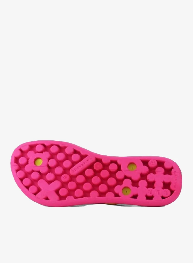 Voices Pink-Yellow Fluor-Gold Boat Women'S Flip Flops With Matching Brand Design Strap - Pink/Yellow for Women | Best Price UAE