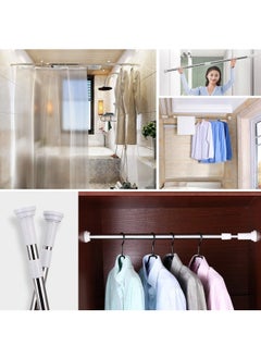 Shower Curtain Rod Adjustable 90-160cm Extendable Length Telescopic Tension Bar Stainless Steel No Drill Type for Bathroom Shower Bathtub Cabinets Balcony (90cm to 160cm) - pzsku/Z007F36A3B91A1517B601Z/45/_/1680943137/21a8e8db-47ed-4cb5-9419-39bd27afc5c5