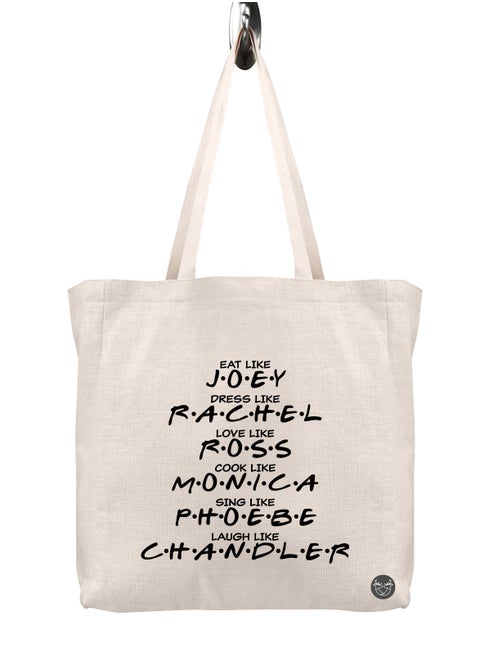 Canvas bag with Friends logo print