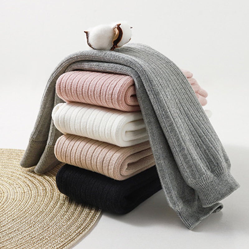 Looching Toddler Girls Fleece Lined Leggings Baby Kids Cotton Winter Warm Thick Velvet Knit Tights Thermal Pant Trouser 2-4Years - Image 2
