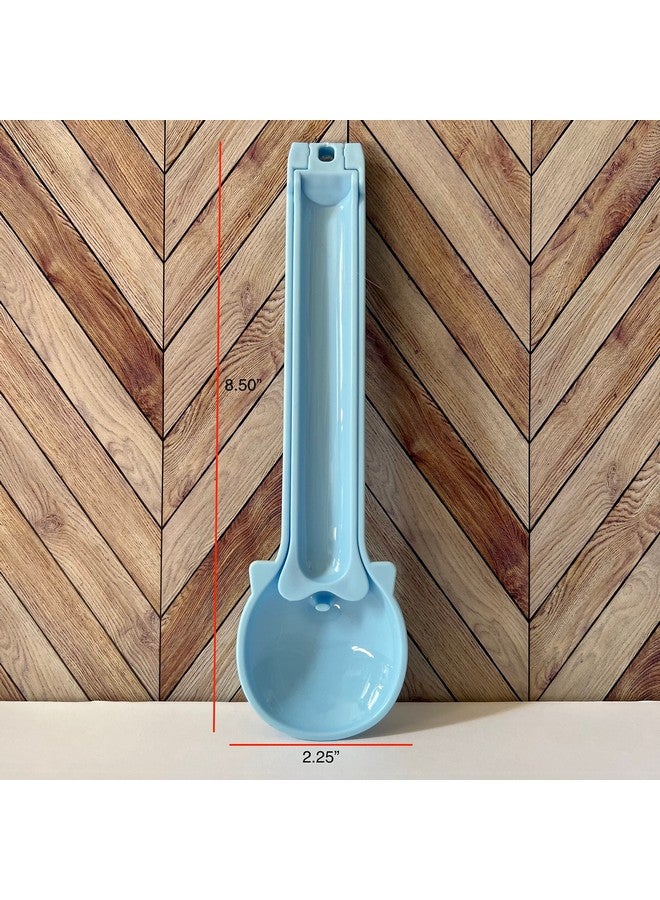 Cat Treat Dispenser for Puree and Bisque Bar Feeding Spoon, Squeezer for Cat Bar Treats (Blue) - Image 2