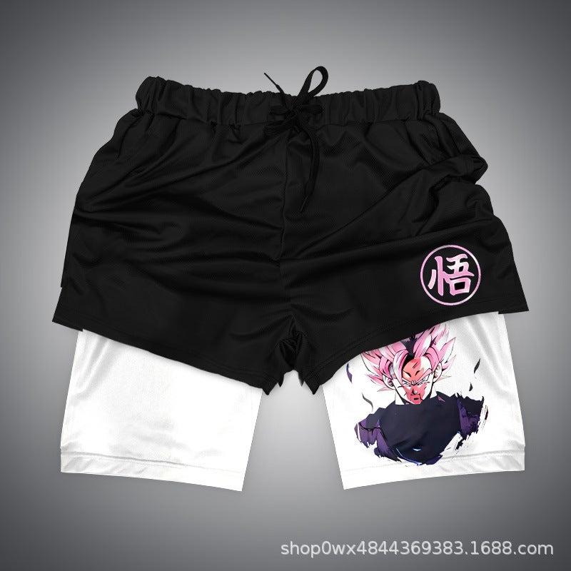 Dragon Ball Series 3D Digital Printing Shorts Double-Layer Beach Pants E-Commerce Supply Beach - Image 1